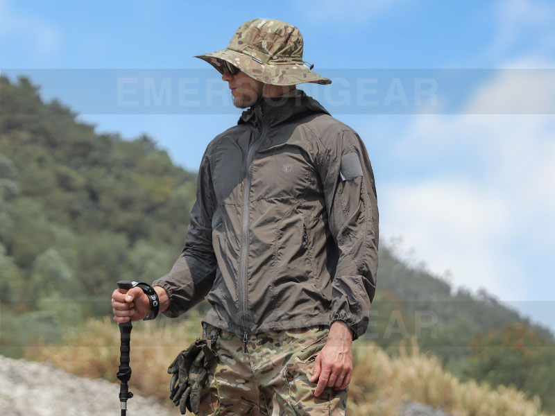 Emersongear UV100+ Многофункциональная съемная шляпа-буни с оборками «Ящерица с жабо»
