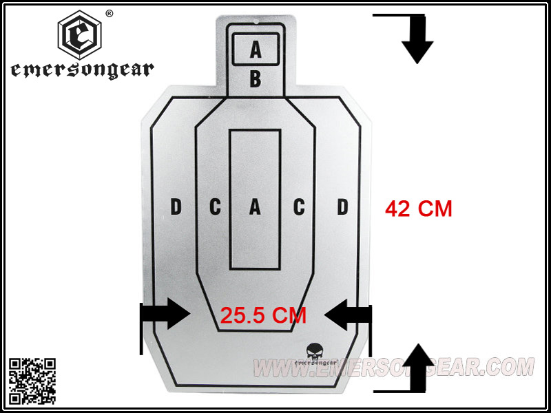 Алюминиевая мишень для стрельбы EmersonGear IDPA