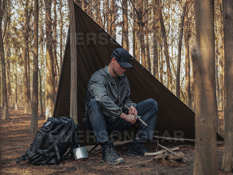 Тактическое быстросохнущее дождевое пончо Emersongear Outdoor Jungle «Wind Rider»