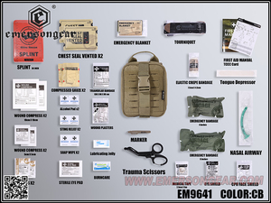 Спасательный набор Emersongear в стиле милитари (27 в 1)