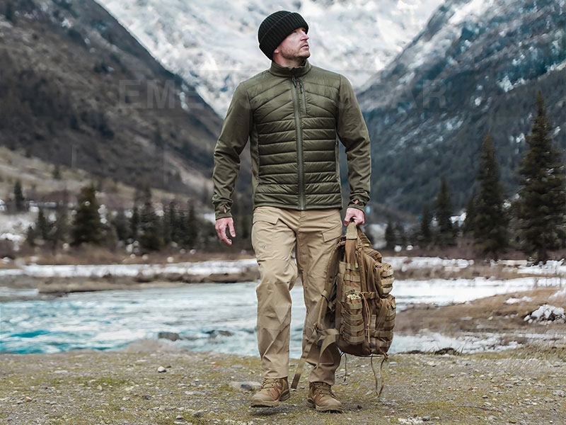 Хлопковая среднеслойная термокуртка Emersongear Thinsulate 3M «Снежная пантера»