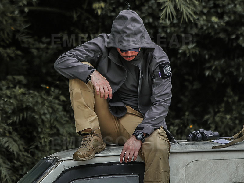 Emersongear Ветрозащитное пальто Тактическая куртка Soft Shell «Туман»