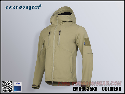 Функциональная куртка EmersonGear синего цвета с надписью «Спинозавр»